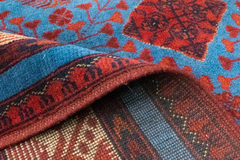 Afghan Teppich - Kunduz 200 x 151 cm - rot