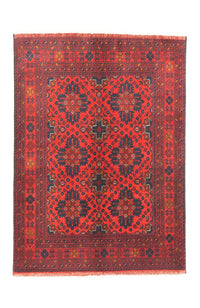 Tappeto afgano - Kunduz - 142 x 103 cm - rosso