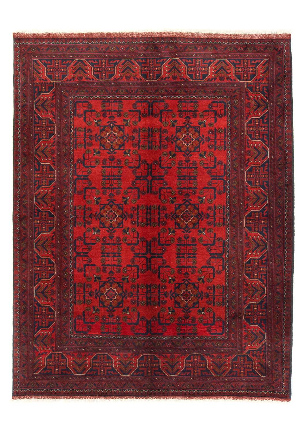 Afghan Teppich - Kunduz 206 x 149 cm - rot