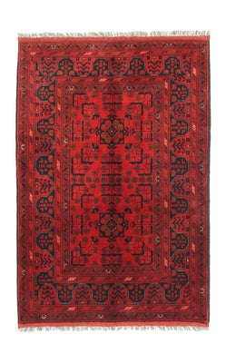 Afghan Teppich - Kunduz 156 x 105 cm - rot