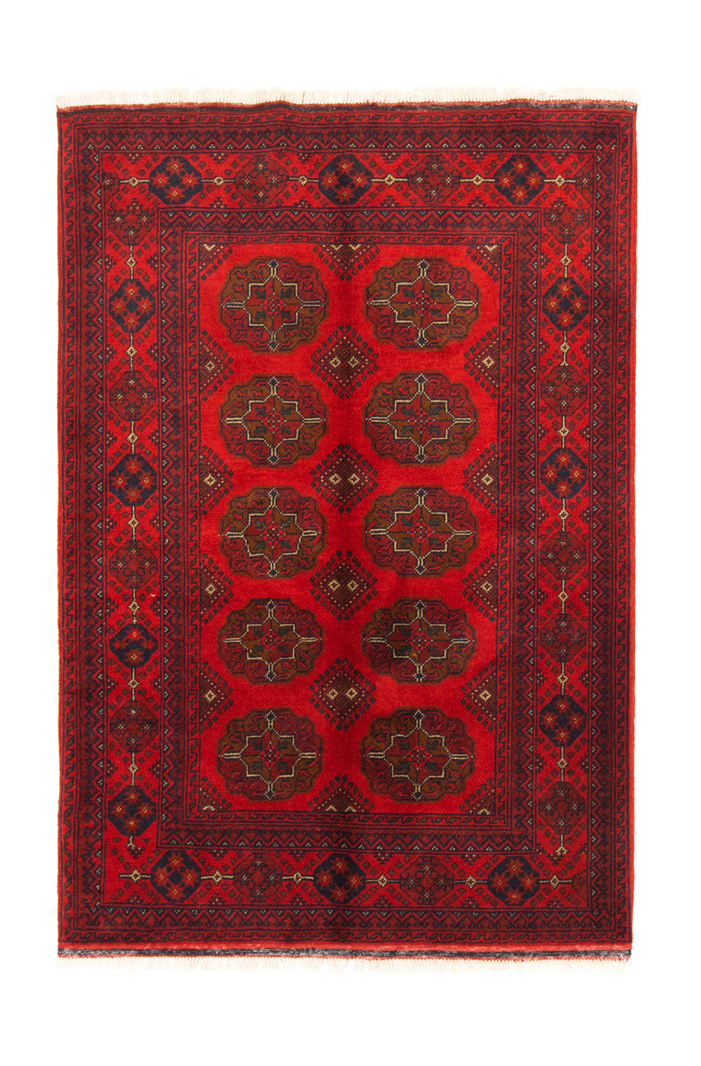 Afghan Teppich - Kunduz 151 x 102 cm - rot