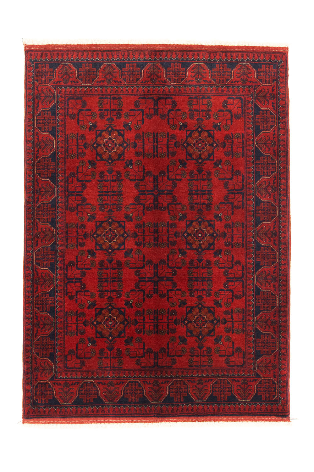 Afghan Teppich - Kunduz 147 x 105 cm - rot