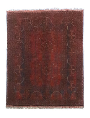 Afghan Teppich - Kunduz 147 x 100 cm - rot