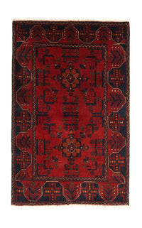 Tapis afghan - Kunduz - 125 x 83 cm - rouge