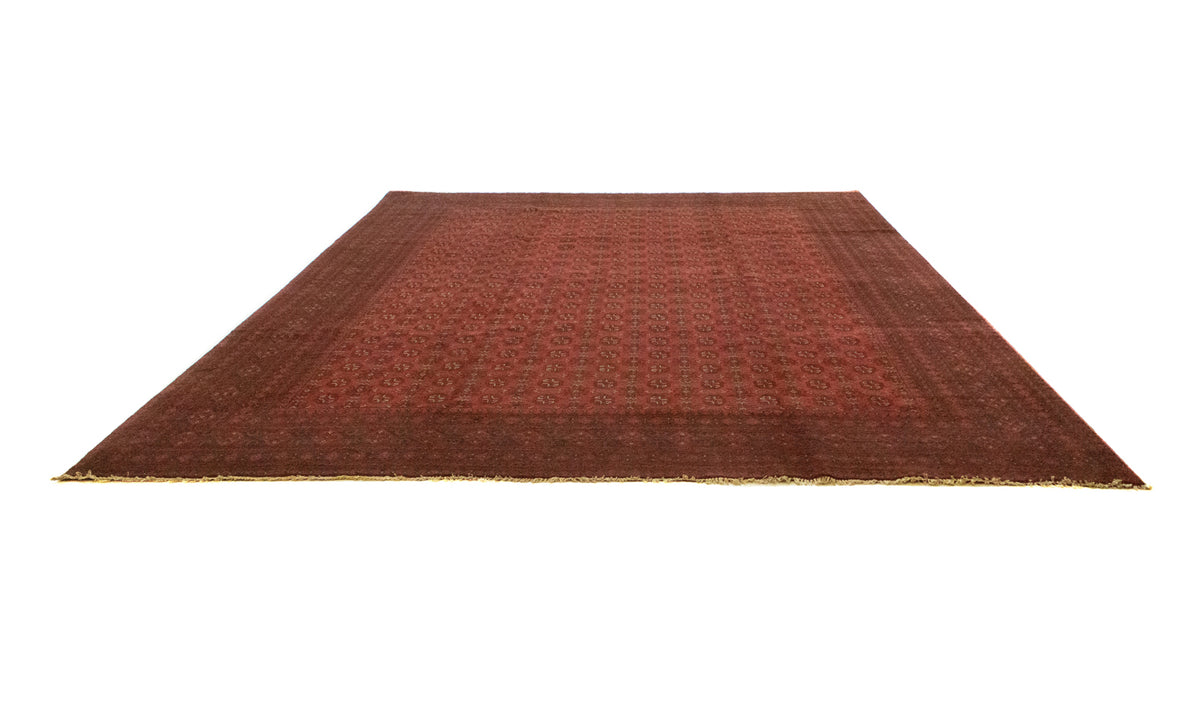 Afghan Teppich - Filpa 390 x 302 cm - dunkelrot