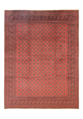Afghan Teppich - Filpa 391 x 299 cm - dunkelrot