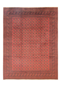Tapis afghan - Filpa - 391 x 299 cm - rouge foncé