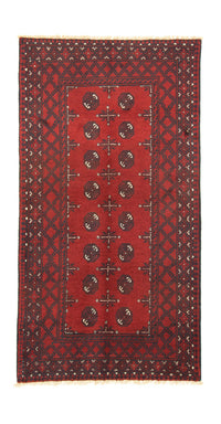 Tapis afghan - Filpa - 192 x 99 cm - rouge