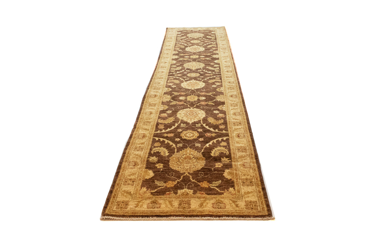 Tapis de couloir Tapis Ziegler - 385 x 90 cm - marron foncé