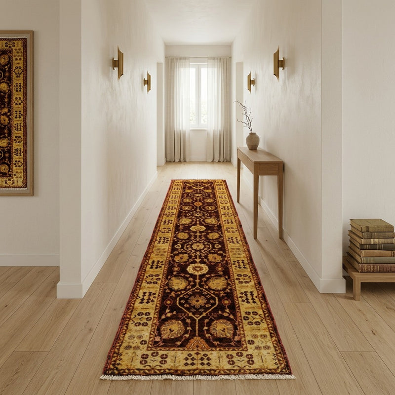 Ziegler Teppich 81x347cm - Orientteppich - dunkelbraun