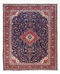 Tapis persan - Classique - 377 x 305 cm - bleu foncé