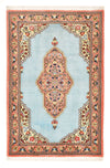 Tapis de Qom Tapis 80x117cm - Tapis persan - bleu clair - Rectangle / Bleu clair / 80 x 117 cm Rectangle