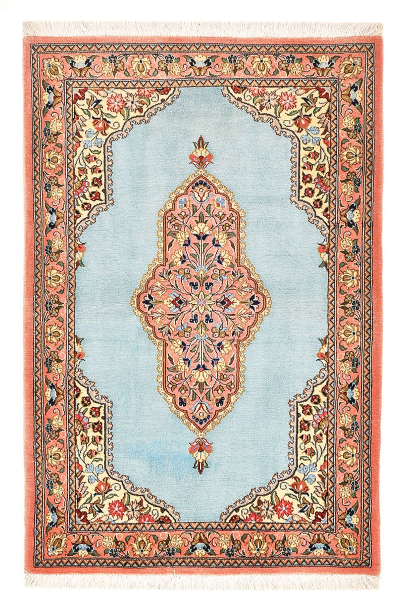 Perserteppich - Ghom - 117 x 80 cm - hellblau