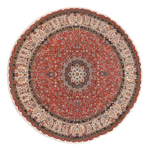 Perserteppich - Täbriz - Premium rund  - 300 x 300 cm - rot
