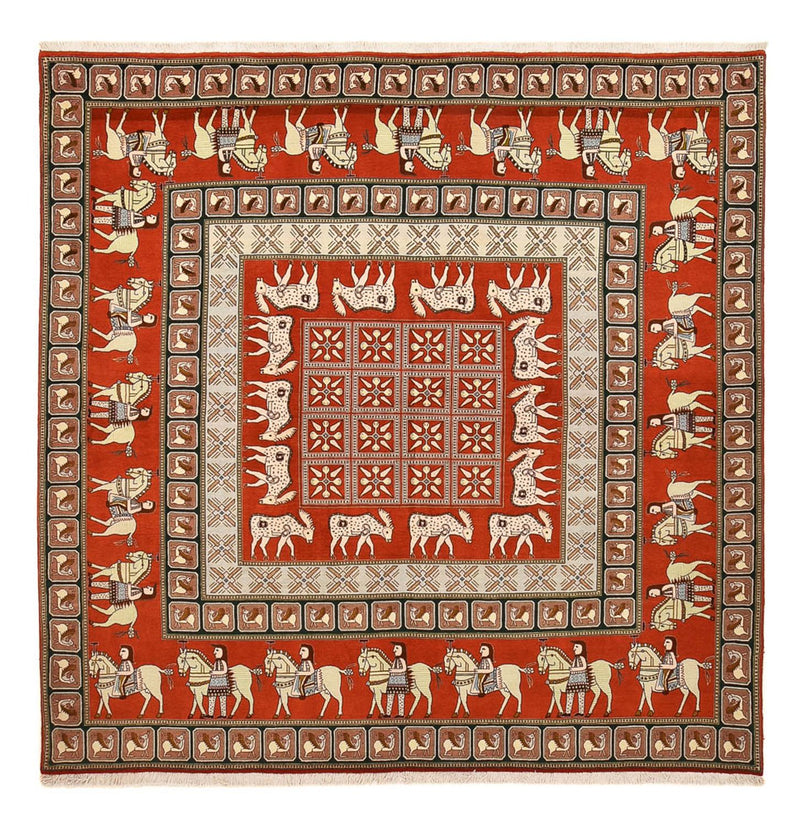 Perserteppich - Täbriz - Royal quadratisch  - 255 x 245 cm - mehrfarbig