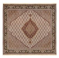 Tapis persan - Tabriz - Royal carré  - 202 x 196 cm - marron clair