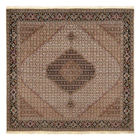 Tapis persan - Tabriz - Royal carré  - 204 x 204 cm - marron
