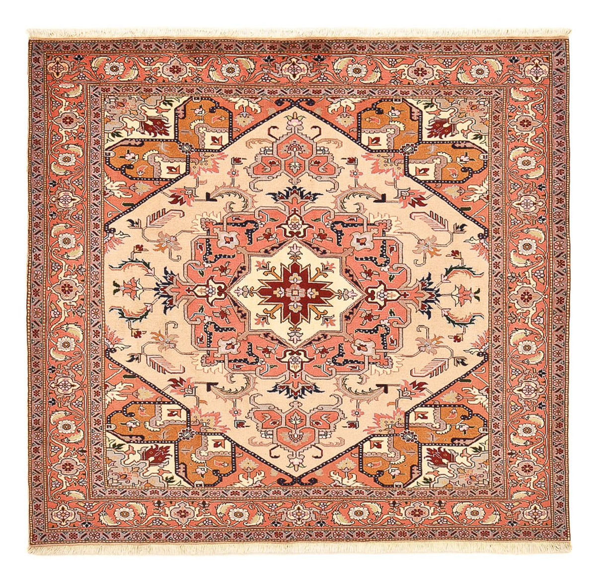 Perserteppich - Nomadic quadratisch  - 200 x 197 cm - hellbeige