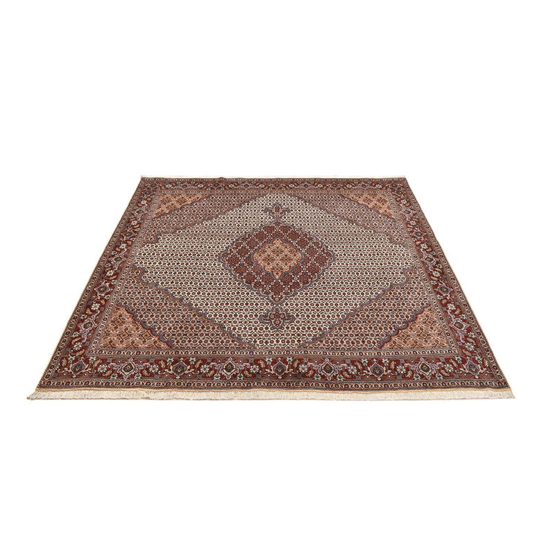 Perserteppich - Täbriz - Royal quadratisch  - 204 x 198 cm - hellbraun