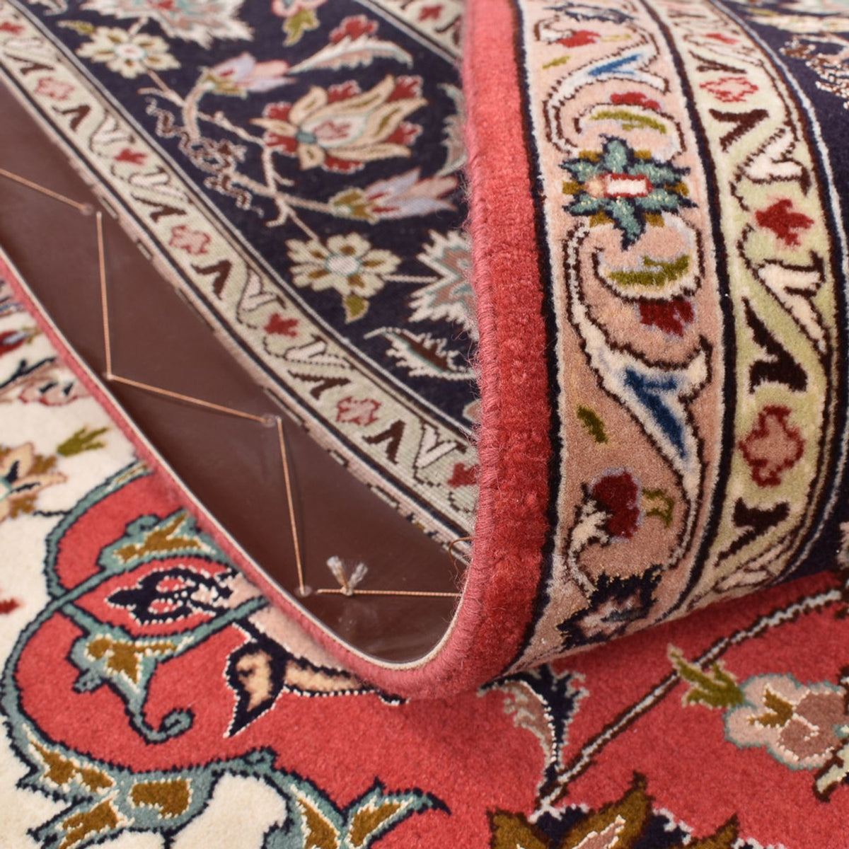 Perserteppich - Täbriz - Royal quadratisch  - 204 x 200 cm - rot