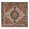 Täbriz - 40 Raj Teppich 198x199cm - Perserteppich - hellbraun - Quadratisch / Hellbraun / 198 x 199 cm Quadratisch