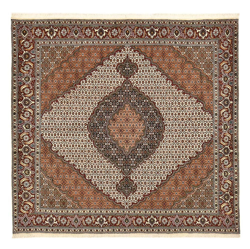 Perserteppich - Täbriz - Royal quadratisch  - 199 x 198 cm - hellbraun