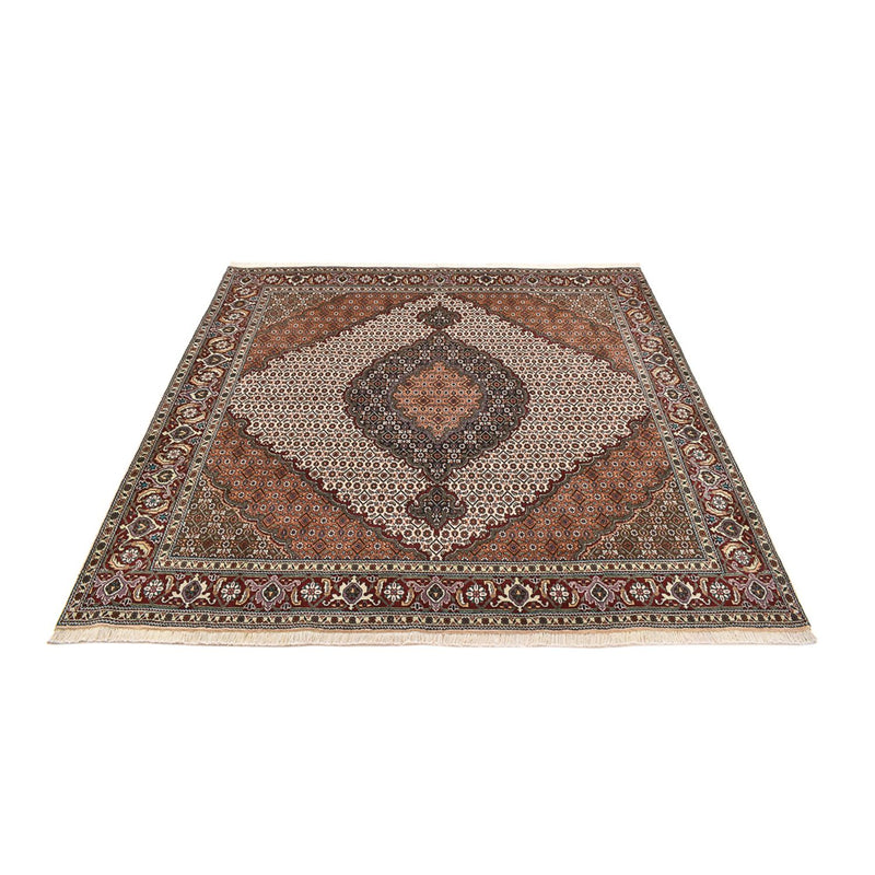Perserteppich - Täbriz - Royal quadratisch  - 199 x 198 cm - hellbraun