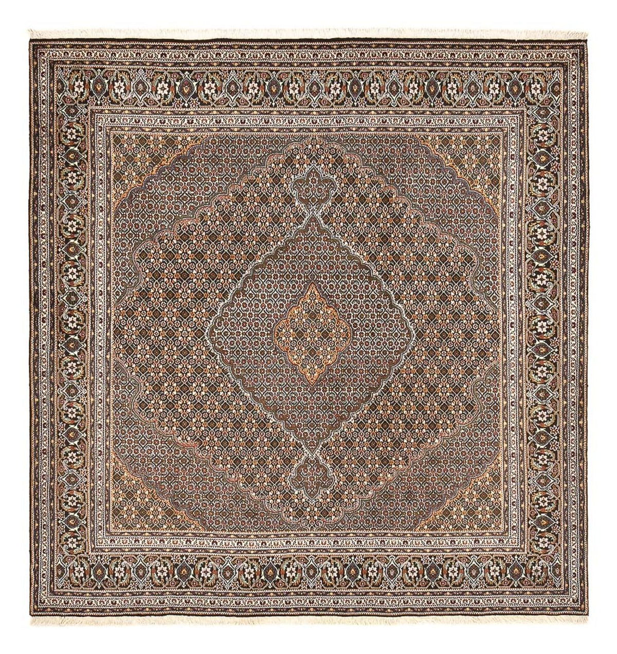 Perserteppich - Täbriz - Royal quadratisch  - 212 x 198 cm - braun