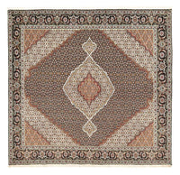 Tapis persan - Tabriz - Royal carré  - 204 x 200 cm - marron