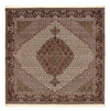 Tapis de Tabriz - 40 rangs Tapis 200x201cm - Tapis persan - marron clair - Carré / Marron clair / 200 x 201 cm Carré