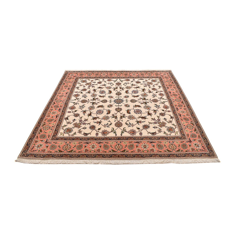 Perserteppich - Täbriz - Royal quadratisch  - 210 x 204 cm - hellbeige