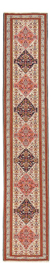 Kilim di seta Tappeto 81x437cm - beige - Passatoia / Beige / 81 x 437 cm Passatoia