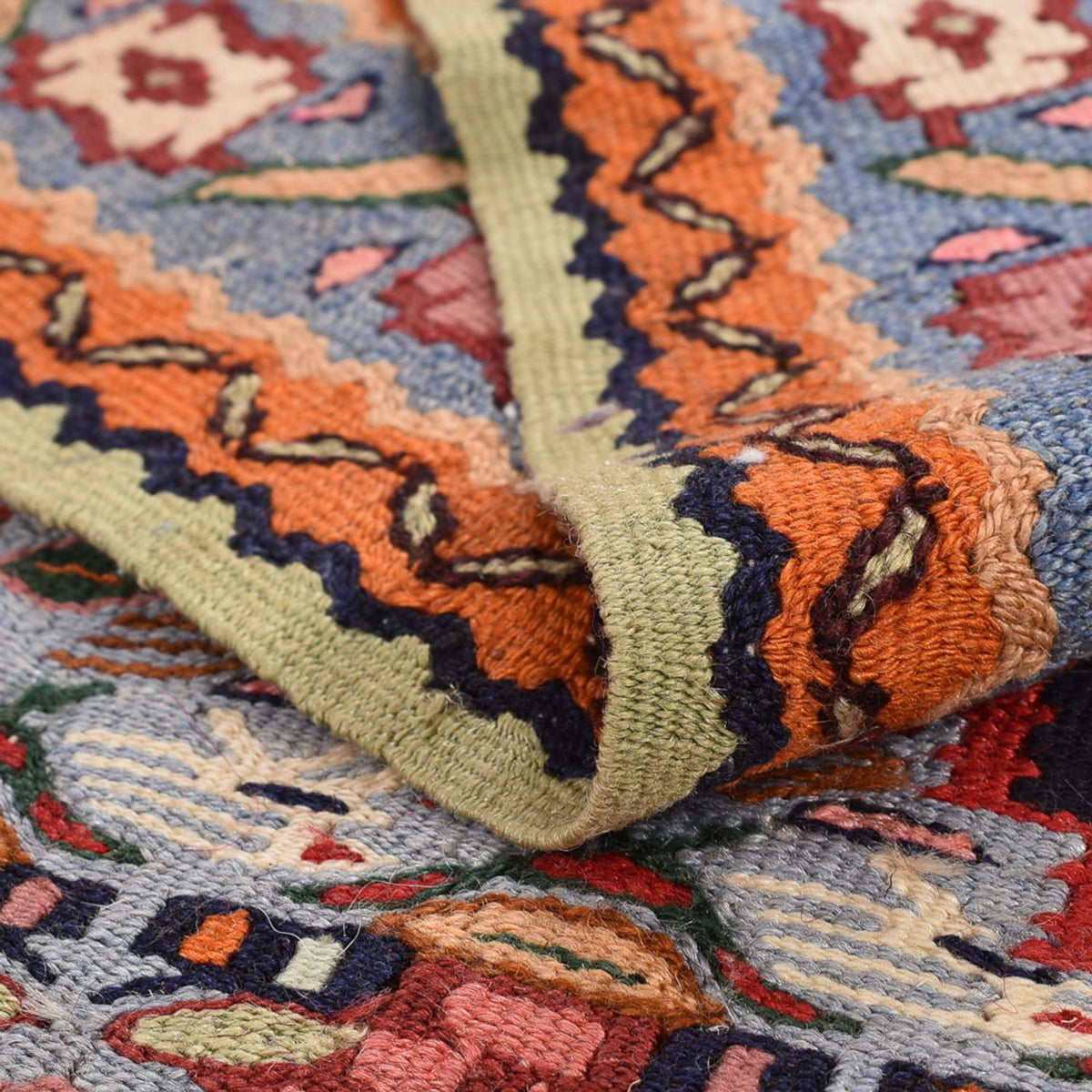 Läufer Kelim - Oriental - 415 x 85 cm - dunkelblau