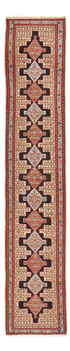 Kelim Senneh Teppich 87x395cm - Läufer / Dunkelblau / 87 x 395 cm Läufer