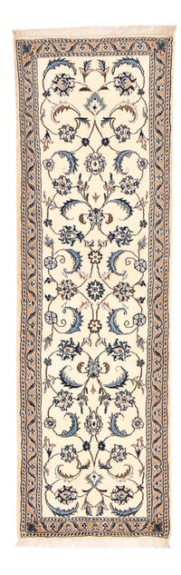Tapis de couloir Tapis persan - Nain - Royal - 197 x 60 cm - crème