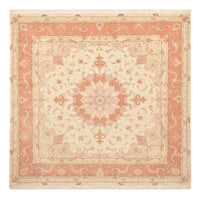 Tapis persan - Tabriz - Royal carré  - 245 x 245 cm - beige clair
