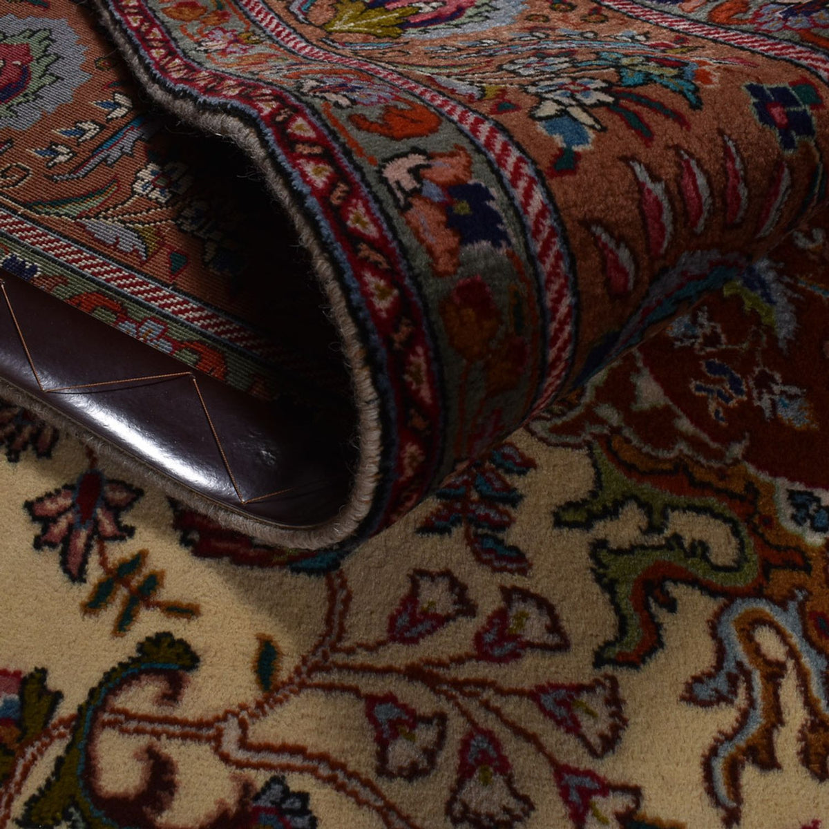 Perserteppich - Täbriz - Royal - 312 x 206 cm - dunkelbeige