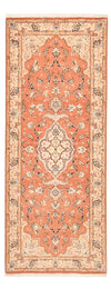 Täbriz - 50 Raj Teppich 80x203cm - Perserteppich - hellrot - Läufer / Hellrot / 80 x 203 cm Läufer
