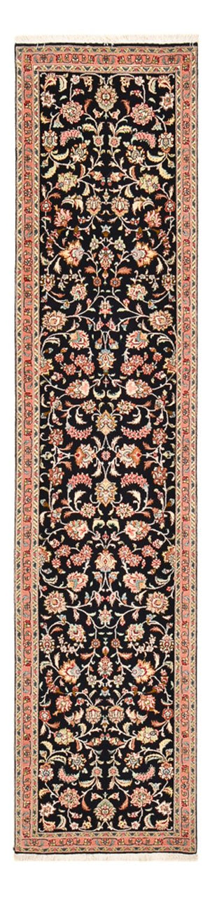 Läufer Perser - Täbriz - Premium - 290 x 69 cm - dunkelblau