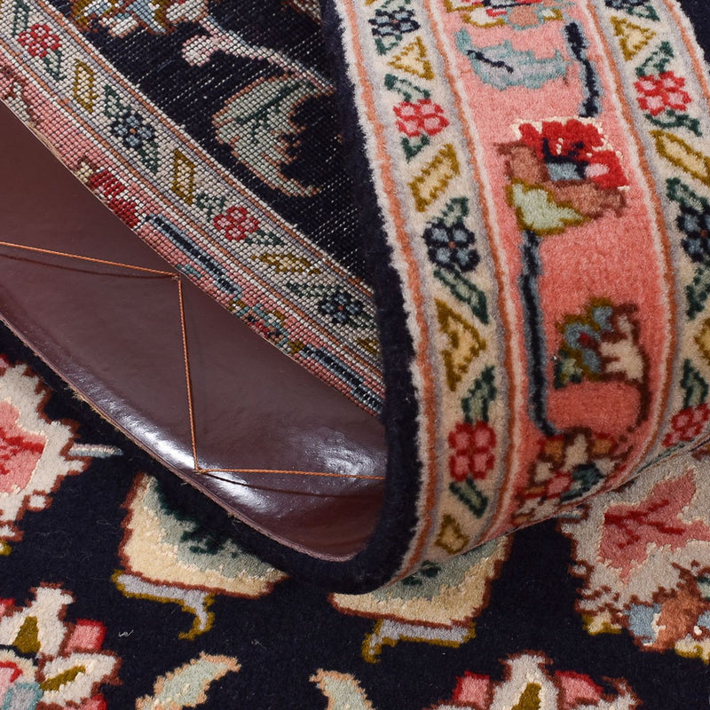 Läufer Perser - Täbriz - Premium - 290 x 69 cm - dunkelblau