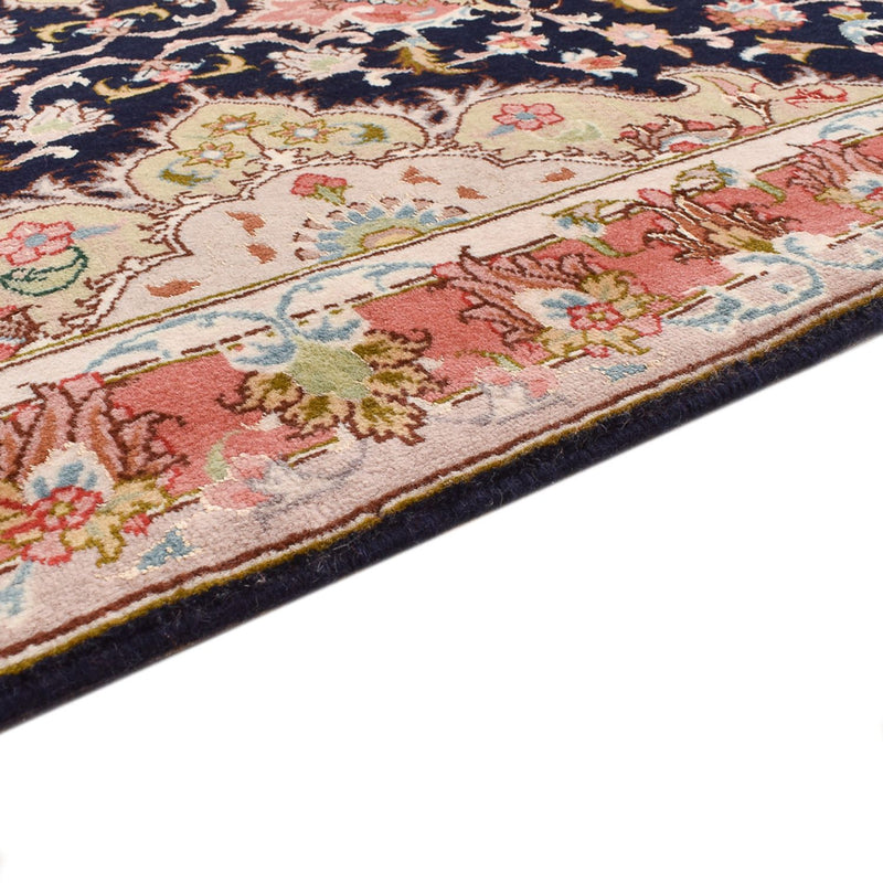 Läufer Perser - Täbriz - Premium - 308 x 74 cm - dunkelblau