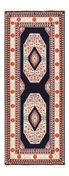 Tapis de Tabriz - 60 rangs Tapis 72x186cm - Tapis persan - bleu foncé - Tapis de couloir / Bleu foncé / 72 x 186 cm Tapis de couloir