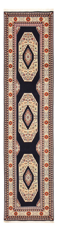 Tappeto corsia Tappeto Persero - Tabriz - Premio - 300 x 73 cm - blu scuro