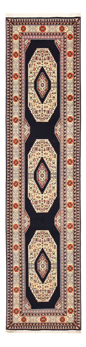 Läufer Perser - Täbriz - Premium - 300 x 73 cm - dunkelblau