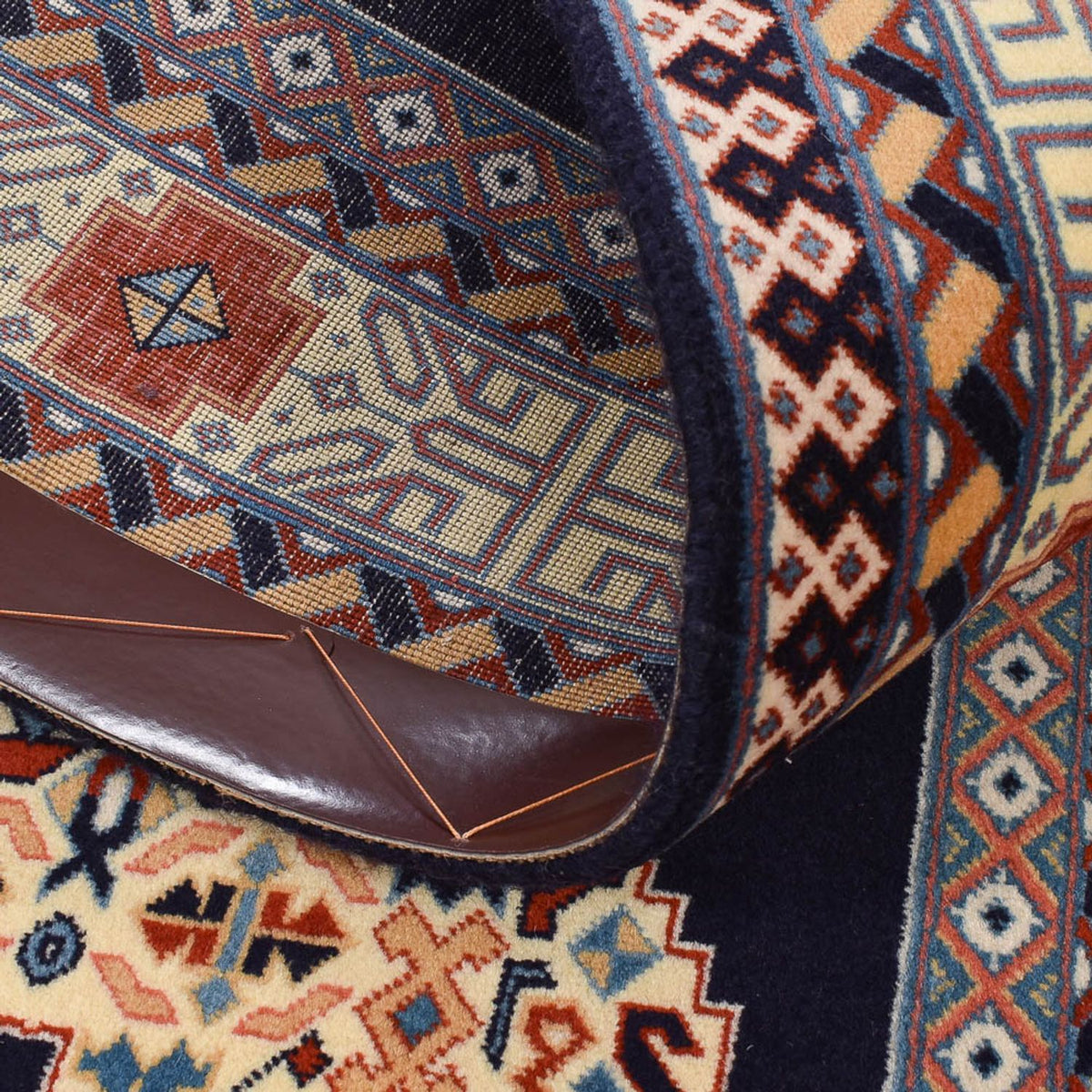 Läufer Perser - Täbriz - Premium - 300 x 73 cm - dunkelblau