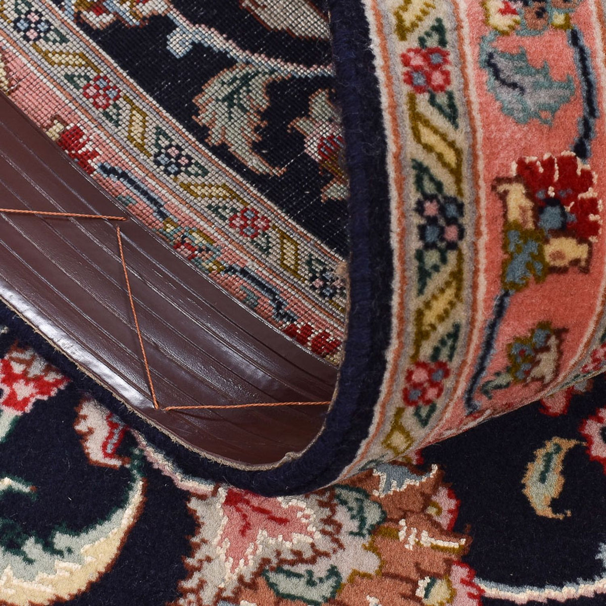 Läufer Perser - Täbriz - Premium - 300 x 66 cm - dunkelblau