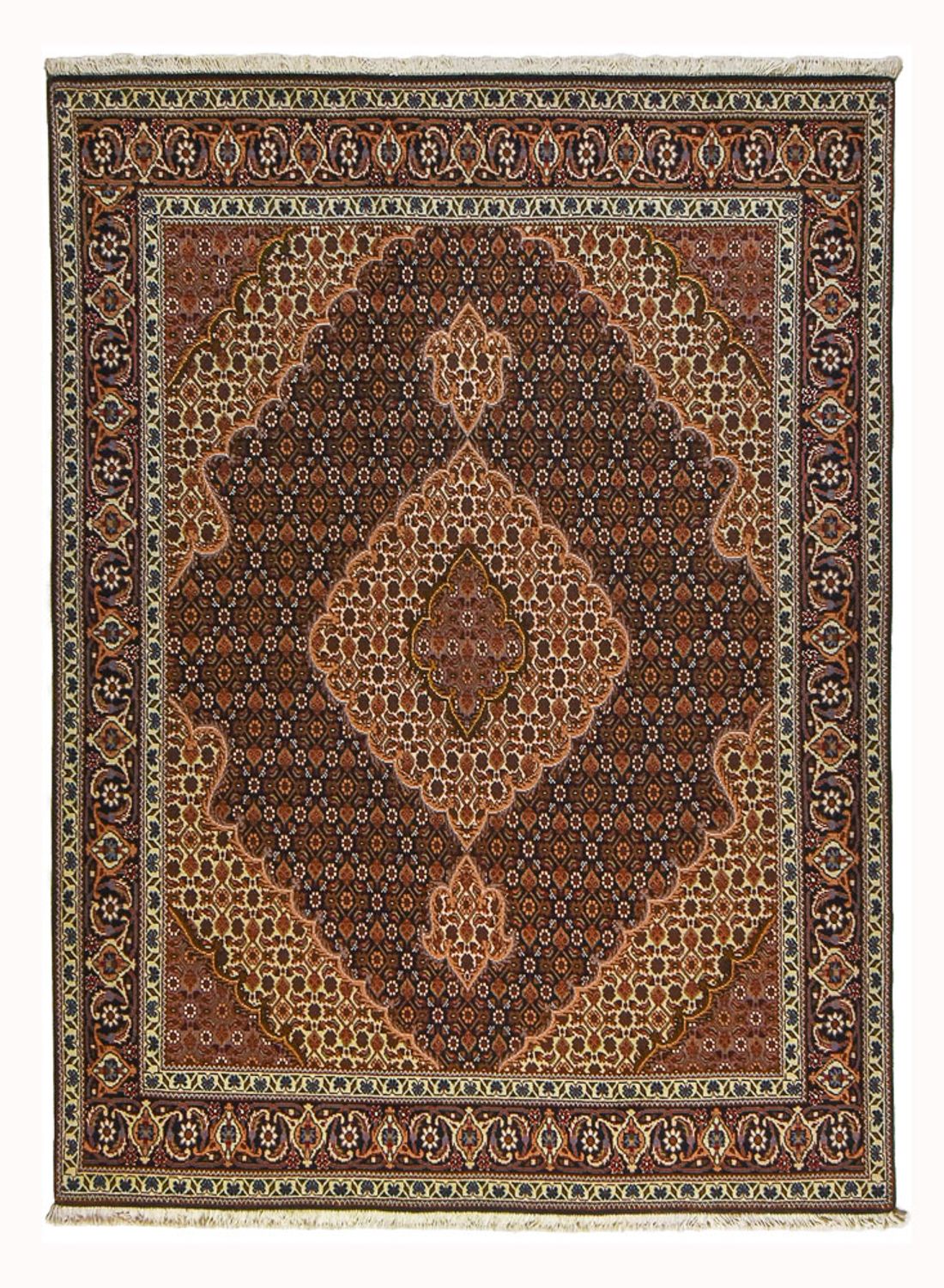 Perserteppich - Täbriz - Royal - 202 x 152 cm - braun