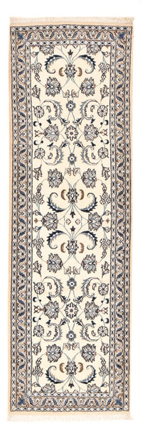 Tapis de couloir Tapis persan - Nain - Royal - 196 x 61 cm - crème