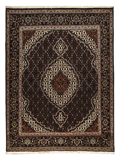 Täbriz - 40 Raj Teppich 152x205cm - Perserteppich - anthrazit