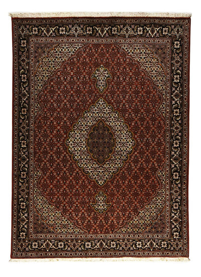 Täbriz - 40 Raj Teppich 150x204cm - Perserteppich - dunkelrot
